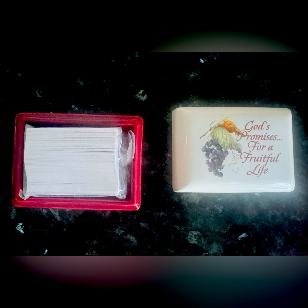 God’s Promises For A Fruitful Life. Inspirational Scripture Card Box